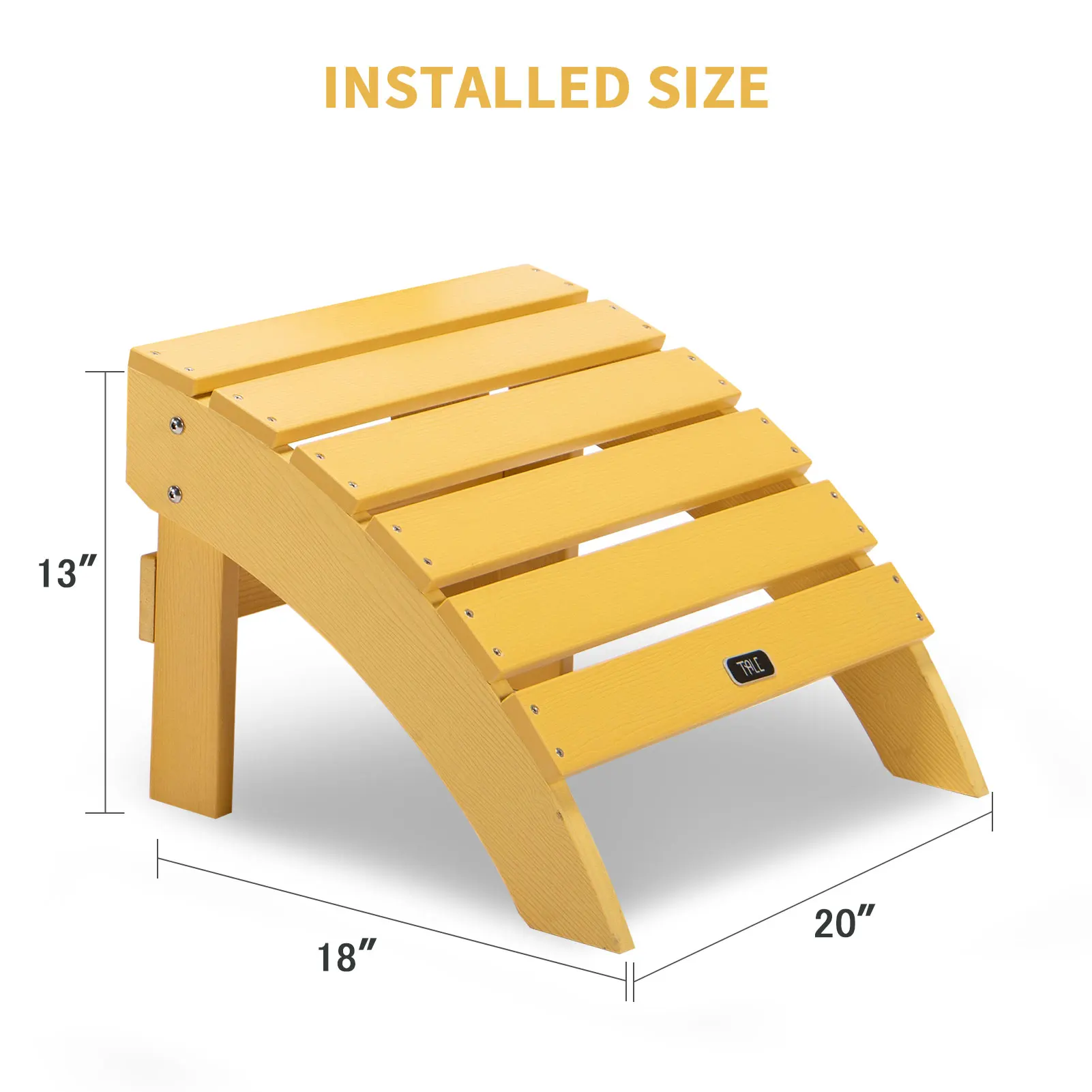 TALE Adirondack Ottoman Footstool All-Weather and Fade-Resistant Plastic Wood for Lawn Outdoor Patio Deck Garden Porch Lawn Fur
TALE Adirondack Ottoman Footstool All-Weather and Fade-Resistant Plastic Wood for Lawn Outdoor Patio Deck Garden Porch Lawn Fur