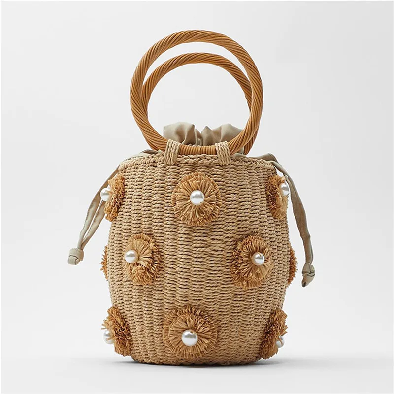Summer Round Rattan Handmade diamond Pearl Bag Bohemian Straw Bag Bucket Knitting Shoulder Crossbody Bead Beach Bag Holiday Tote
Summer Round Rattan Handmade diamond Pearl Bag Bohemian Straw Bag Bucket Knitting Shoulder Crossbody Bead Beach Bag Holiday Tote