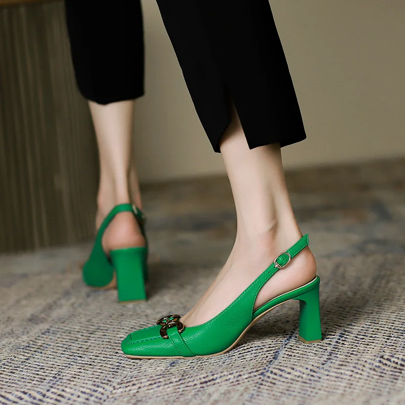 7cm New Fashion Sandals High Heels Female Ankle Wrap Matel Button Ladies Dress for Women Green Shoes 38 39
7cm New Fashion Sandals High Heels Female Ankle Wrap Matel Button Ladies Dress for Women Green Shoes 38 39