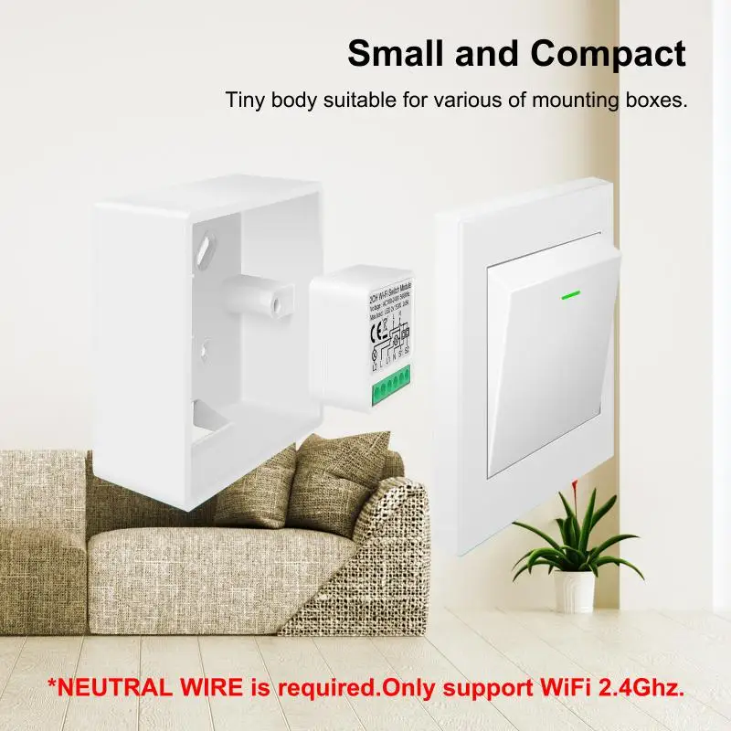 Diy Timer Mini Switch Module 10a Tuya Wireless Breaker Support 2-way Control Timer Relay Automation Mini Wifi Switch
Diy Timer Mini Switch Module 10a Tuya Wireless Breaker Support 2-way Control Timer Relay Automation Mini Wifi Switch