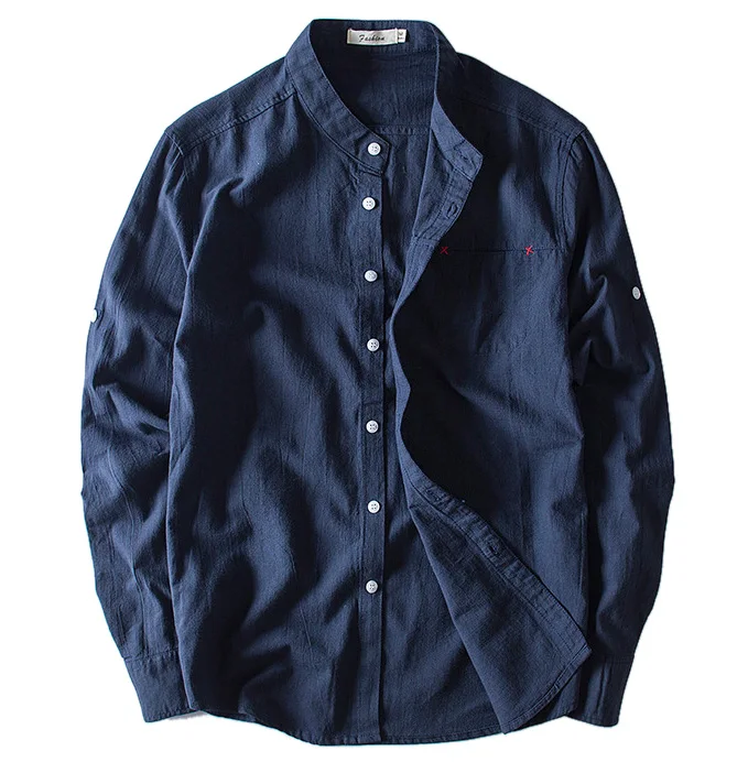 Рубашка MQ30 мужская с длинным рукавом, Повседневная блузка из натурального льна и хлопка, однотонная фототкань, осень-весна 
Рубашка MQ30 мужская с длинным рукавом, Повседневная блузка из натурального льна и хлопка, однотонная фототкань, осень-весна