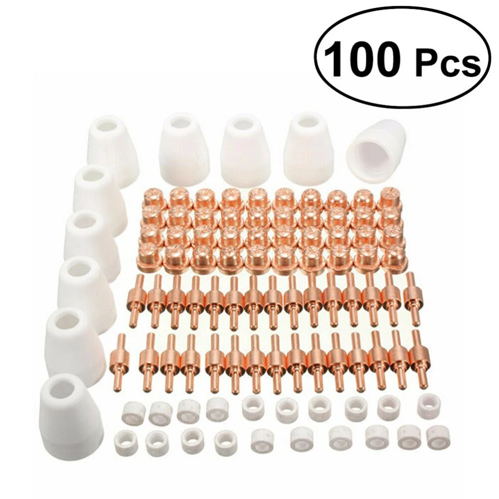 100PCS PT31 LG40 Plasma Electrodes Tips Nozzle Consumables Fit CUT40 CUT50 CT312 High Quality Advanced Shield Cup Welding Parts
100PCS PT31 LG40 Plasma Electrodes Tips Nozzle Consumables Fit CUT40 CUT50 CT312 High Quality Advanced Shield Cup Welding Parts