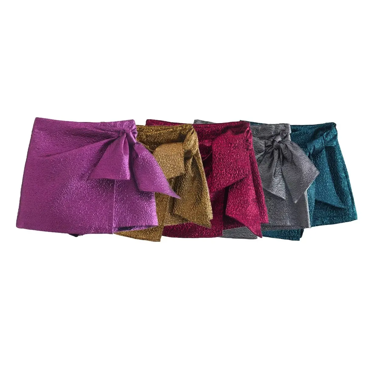 Bow Knot Textured Skort Shorts Women Fashion Chic Lady High-waisted Stunning Prom Party Shorts
Bow Knot Textured Skort Shorts Women Fashion Chic Lady High-waisted Stunning Prom Party Shorts