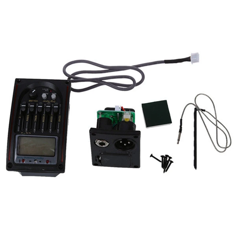 LC-5 5 Band EQ Equalizer Pickup,Acoustic Guitar Preamplifier Tuner With LCD Tuner And Volume Control
LC-5 5 Band EQ Equalizer Pickup,Acoustic Guitar Preamplifier Tuner With LCD Tuner And Volume Control