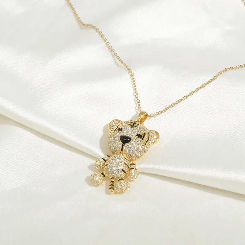 Wholesale Zircon Promotion Tiger Necklace Female Clavicle Chain Jewelry Gift 
Wholesale Zircon Promotion Tiger Necklace Female Clavicle Chain Jewelry Gift