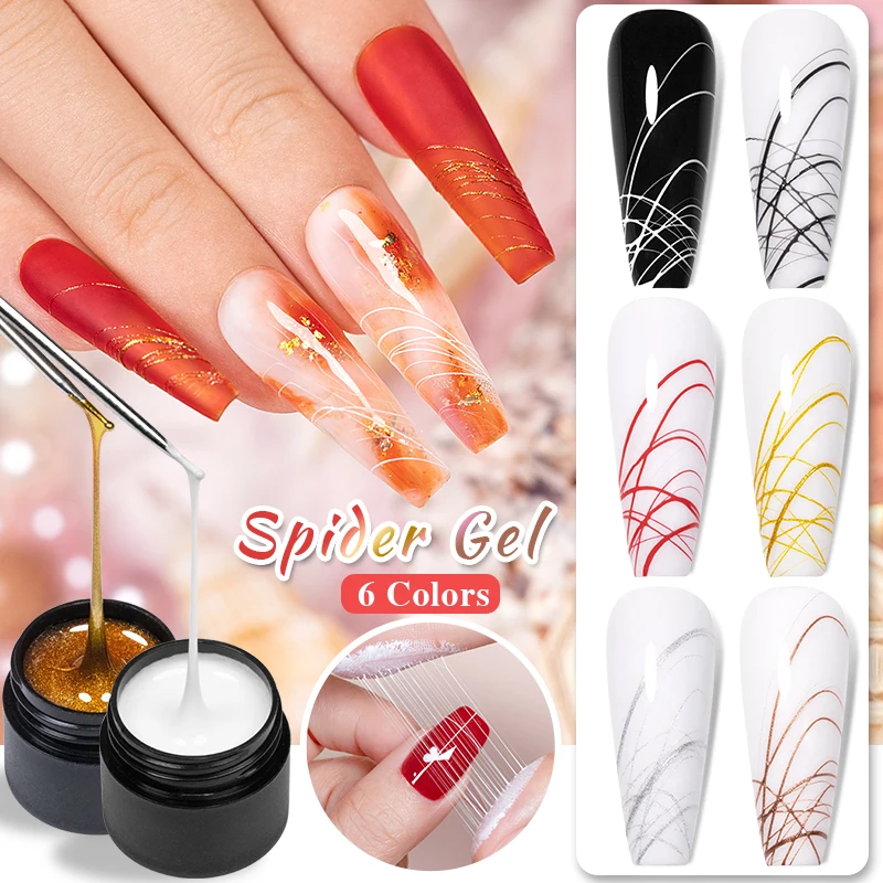 Spider Wire Gel Nail Polish Flower Painting Liner Nail Art Gel Varnish 5ML Black White Gold Sliver Spider Web Design Manicure
Spider Wire Gel Nail Polish Flower Painting Liner Nail Art Gel Varnish 5ML Black White Gold Sliver Spider Web Design Manicure