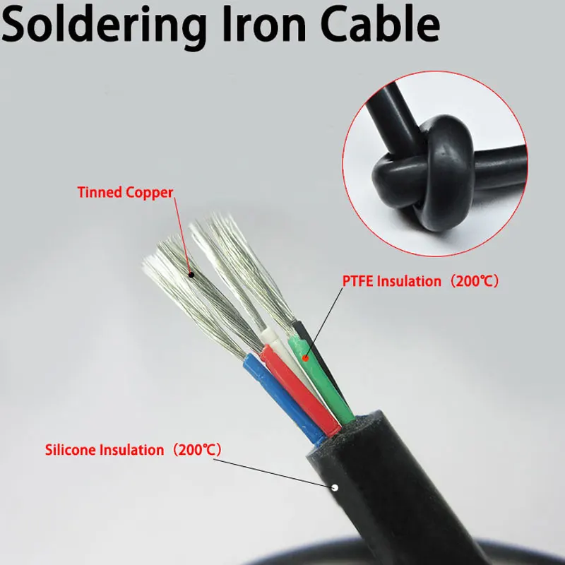 1/5M Silicone Wire Cable T12 Soldering Iron Station 2 3 4 5 6 8 10Cores Tinned Copper PTFE Insulation High Temperature Soft Line
1/5M Silicone Wire Cable T12 Soldering Iron Station 2 3 4 5 6 8 10Cores Tinned Copper PTFE Insulation High Temperature Soft Line