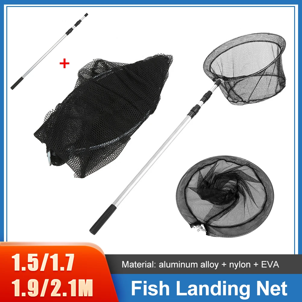 Fish Landing Net 1.5m 1.7m 1.9m 2.1m Extendable Aluminum Alloy Rod Fishing Net Folding Pole Net Pole Trap for Kayak Fly Fishing
Fish Landing Net 1.5m 1.7m 1.9m 2.1m Extendable Aluminum Alloy Rod Fishing Net Folding Pole Net Pole Trap for Kayak Fly Fishing