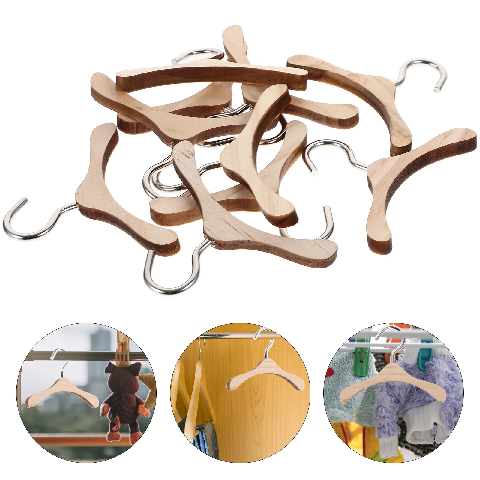 10pcs Wooden Dolls Clothes Hanger Clothes Hangers Closet Hangers Wardrobe Accessory ( 6cm )
10pcs Wooden Dolls Clothes Hanger Clothes Hangers Closet Hangers Wardrobe Accessory ( 6cm )
