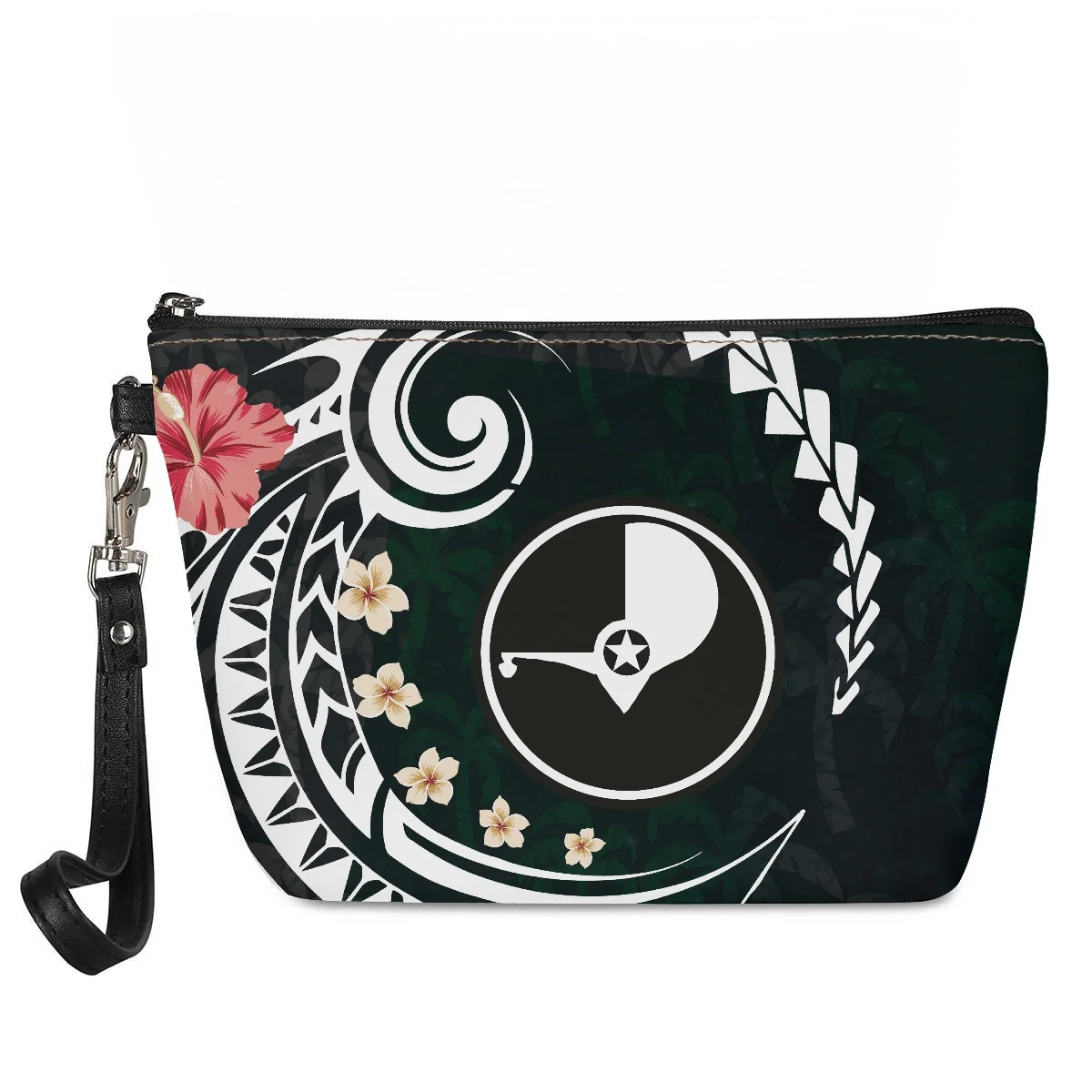 Polynesian Tribal Hibiscus Plumeria Makeup Bags Cosmetic Bag for Makeup Yap Island Flag Logo Women's Cosmetic Bag Luxury
Polynesian Tribal Hibiscus Plumeria Makeup Bags Cosmetic Bag for Makeup Yap Island Flag Logo Women's Cosmetic Bag Luxury
