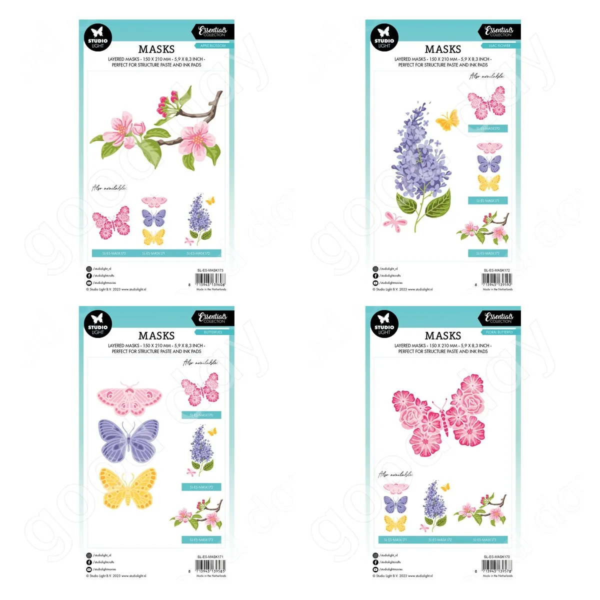 Complete Collectie Januari Flowers Butterflies Layering Stencils Painting Scrapbook Coloring Embossing Album Decorative Template 
Complete Collectie Januari Flowers Butterflies Layering Stencils Painting Scrapbook Coloring Embossing Album Decorative Template