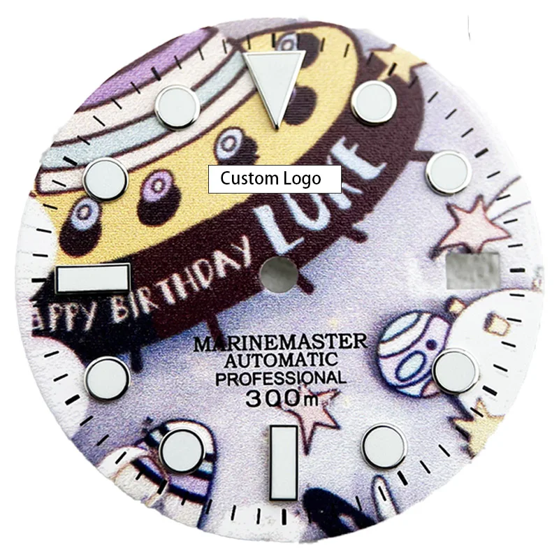 28.5MM Green Luminous SeikNH35 Watch Dial Abstract Star Moon Pattern Cartoon For NH35/36/4R/7S Movement Modify Parts
28.5MM Green Luminous SeikNH35 Watch Dial Abstract Star Moon Pattern Cartoon For NH35/36/4R/7S Movement Modify Parts