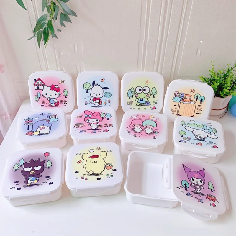 Kawaii Sanrioed Bento Box Kitty My Melody Kuromi Cinnamoroll Cartoon Sealed Preservation Box Sundries Storage Box Gifts for kids
Kawaii Sanrioed Bento Box Kitty My Melody Kuromi Cinnamoroll Cartoon Sealed Preservation Box Sundries Storage Box Gifts for kids