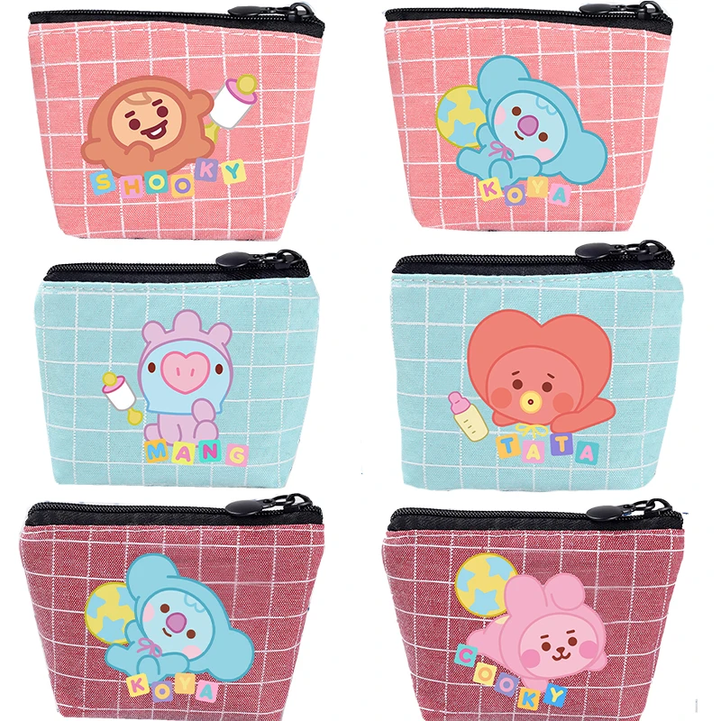 Кошелек для мелочи Kpop Bt21, миниатюрный бумажник на молнии с милым аниме кроликом коала, модный клатч для хранения денег и ключей с наушниками
Кошелек для мелочи Kpop Bt21, миниатюрный бумажник на молнии с милым аниме кроликом коала, модный клатч для хранения денег и ключей с наушниками