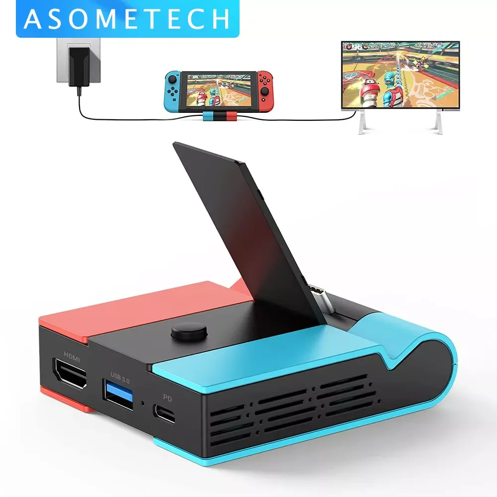1080P 4K HD Adapter Dongle For Nintendo Switch Dock Station HUB Type C to HDMI-compatible TV Video Converter For Switch Console
1080P 4K HD Adapter Dongle For Nintendo Switch Dock Station HUB Type C to HDMI-compatible TV Video Converter For Switch Console