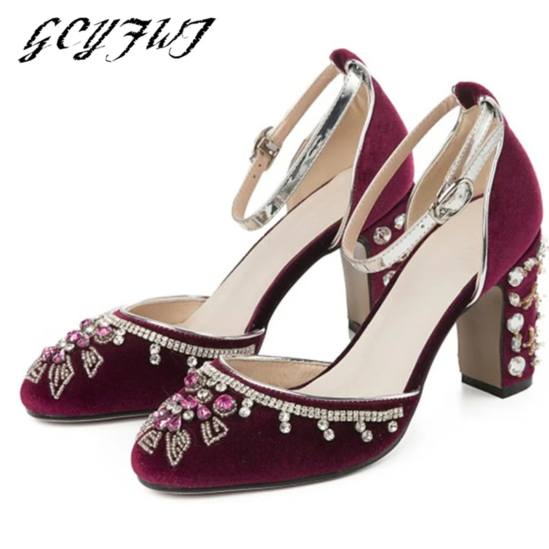 Crystal Beaded Sandals Women High Heels Shoes Sexy Flock Ladies Pumps Ankle Strap Fretwork Female Party Footwear 2022 Summer New
Crystal Beaded Sandals Women High Heels Shoes Sexy Flock Ladies Pumps Ankle Strap Fretwork Female Party Footwear 2022 Summer New