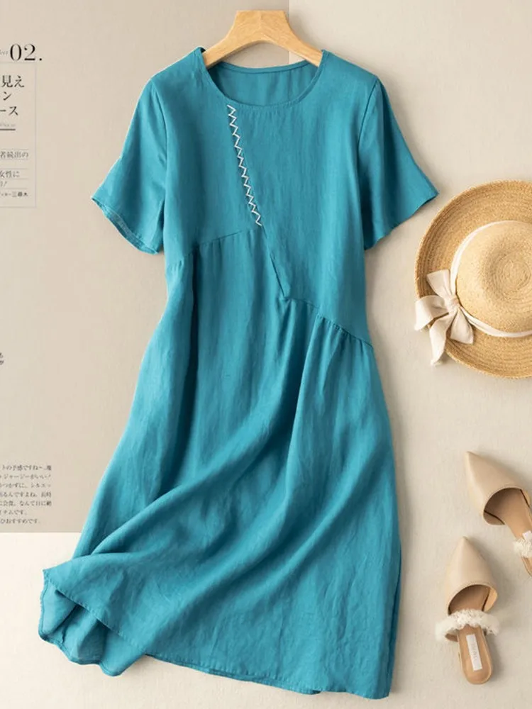100% Cotton Women Summer Casual Dress New Arrival 2022 Vintage Style Solid Color Loose Female A-line Long Dresses D330
100% Cotton Women Summer Casual Dress New Arrival 2022 Vintage Style Solid Color Loose Female A-line Long Dresses D330