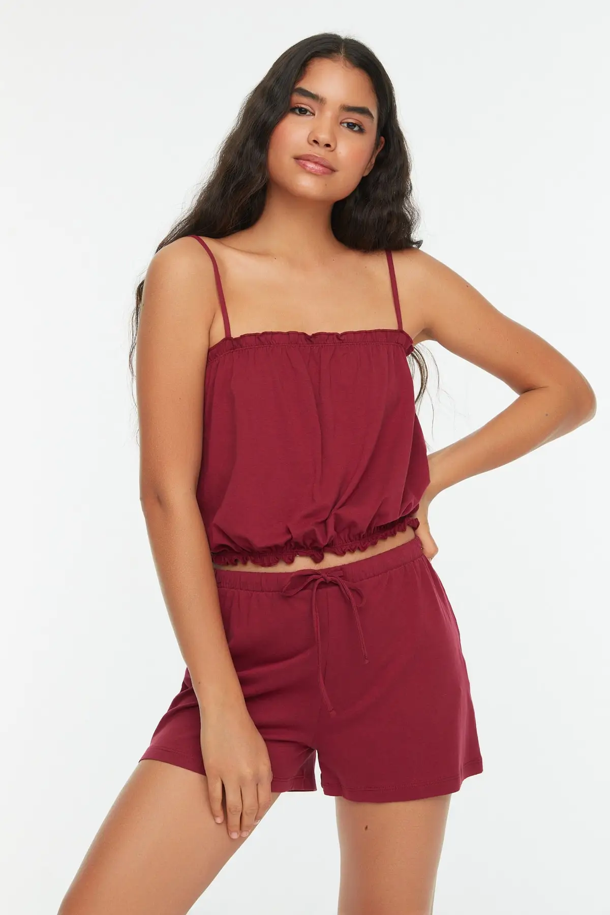 Women's Pajamas Plum Knitted Sleep Lounge Pajamas Elastic Waist Nightwear Retro Sleepwear Night Suit Casual Home Clothing
Women's Pajamas Plum Knitted Sleep Lounge Pajamas Elastic Waist Nightwear Retro Sleepwear Night Suit Casual Home Clothing