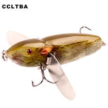 CCLTBA Topwater Lure 8cm 14g Rat Bait Metal Blade Wings Hard Body Wobblers Mouse Fishing Lures for Bass Minnow Lure Tackle