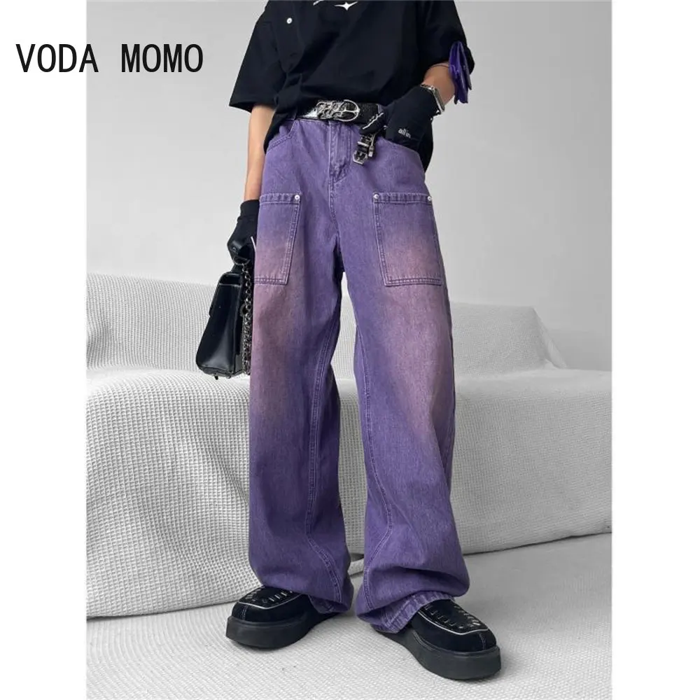 Japanese Men Jeans Fashion Purple jeans Loose Straight Vintage Casual Streetwear Skateboard Dance Denim Cargo Baggy Pants
Japanese Men Jeans Fashion Purple jeans Loose Straight Vintage Casual Streetwear Skateboard Dance Denim Cargo Baggy Pants