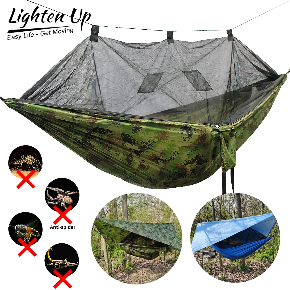 Нейлоновая палатка Lighten Up 210T с парашютной тканью для защиты от комаров воздушная