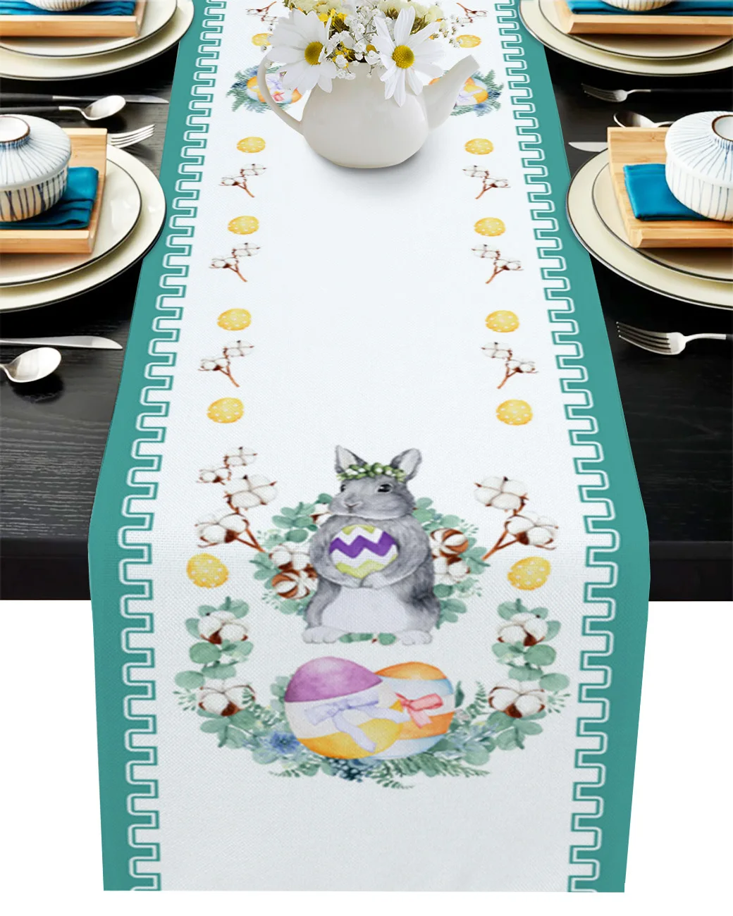 Easter Cotton Egg Bunny Table Runner Wedding Table Decoration Home Decor Kitchen Table Runners And Placemats
Easter Cotton Egg Bunny Table Runner Wedding Table Decoration Home Decor Kitchen Table Runners And Placemats