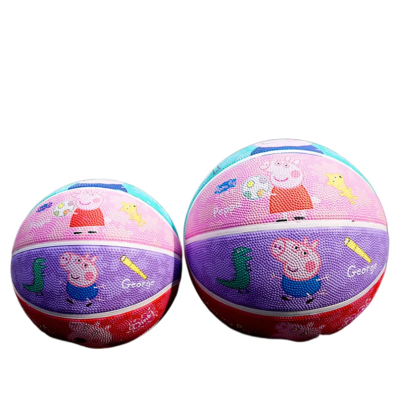 

Peppa Pig Anime Rubber Basketball No. 3 No. 5 Cartoon Cute Kindergarten Primary and Secondary School Special Training Ball Gift