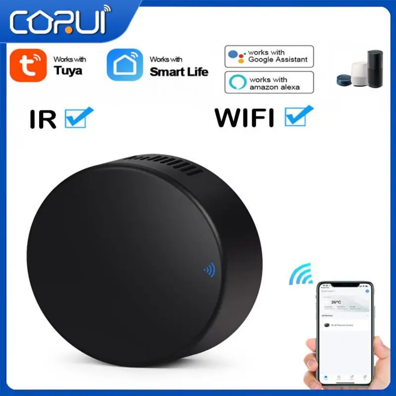 CORUI WiFi Tuya Smart IR Universal Infrared Remote Control Sensor Smart Temperature And Humidity Sensor Work With Alexa Google
CORUI WiFi Tuya Smart IR Universal Infrared Remote Control Sensor Smart Temperature And Humidity Sensor Work With Alexa Google