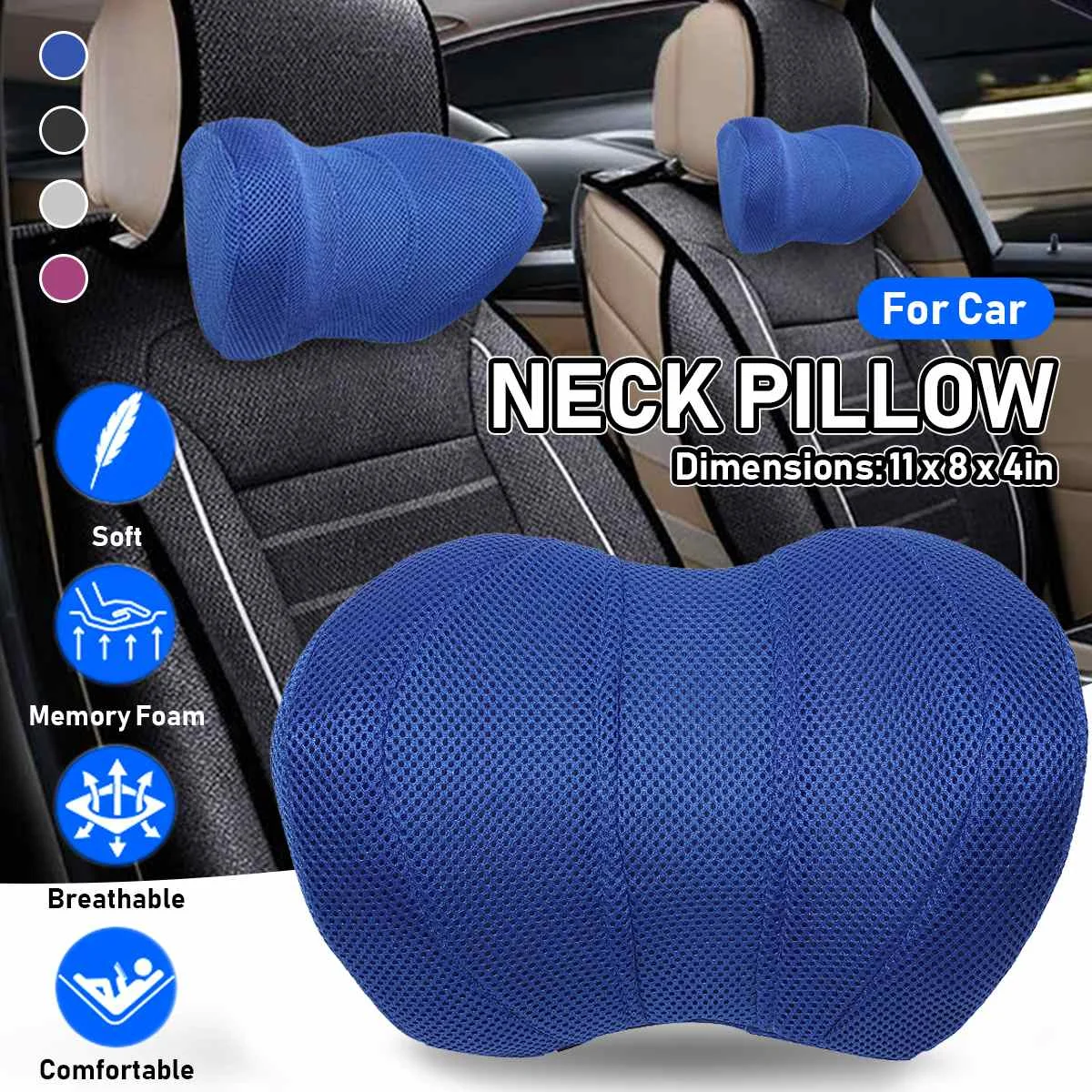 Car Seat Head Neck Rest Massage Auto Pillow Space Memory Foam Neck Headrest Car Cover Vehicular Pillow Seat Headrest Accessories
Car Seat Head Neck Rest Massage Auto Pillow Space Memory Foam Neck Headrest Car Cover Vehicular Pillow Seat Headrest Accessories