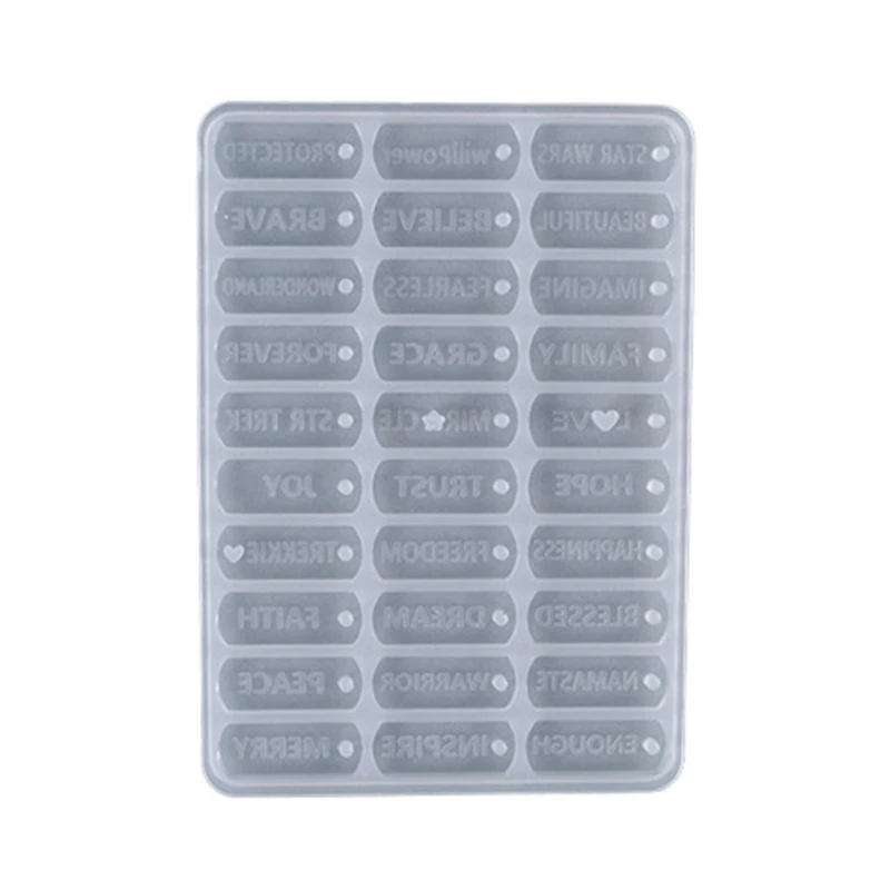 Inspirational English Pendant Bracelet Jewelry Silicone Mold DIY Crystal Epoxy Resin Mould for DIY Crafts Keychain Bag L21E
Inspirational English Pendant Bracelet Jewelry Silicone Mold DIY Crystal Epoxy Resin Mould for DIY Crafts Keychain Bag L21E