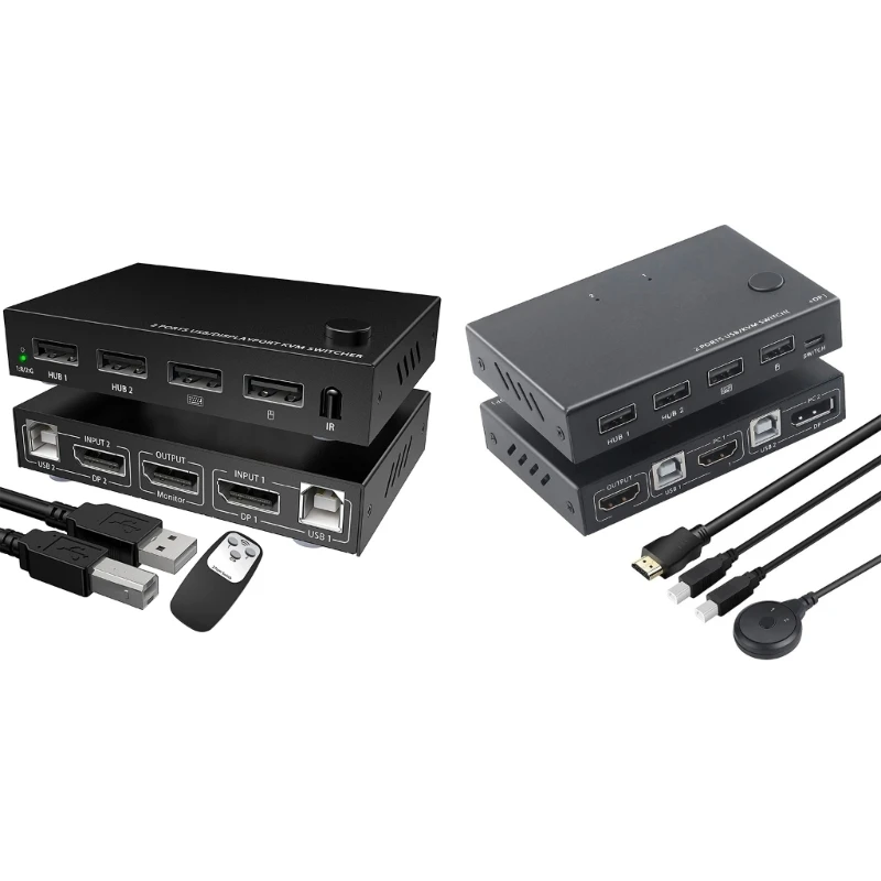 2 в 1 выход USB DP KVM переключатель коробка для 2 ПК совместное использование клавиатуры мыши 39XC
2 в 1 выход USB DP KVM переключатель коробка для 2 ПК совместное использование клавиатуры мыши 39XC