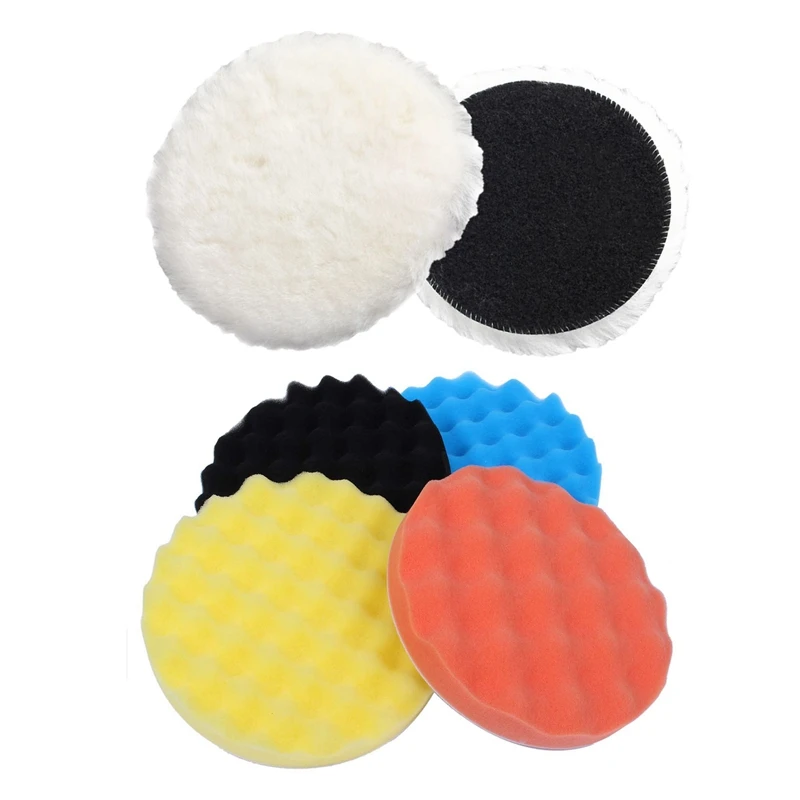 5 Pcs Polishing Pad Sponge Polishing Buffer Pad Kit Tool For Car Polisher, 4Pcs 7Inch & 1 Pcs 6 Inch
5 Pcs Polishing Pad Sponge Polishing Buffer Pad Kit Tool For Car Polisher, 4Pcs 7Inch & 1 Pcs 6 Inch