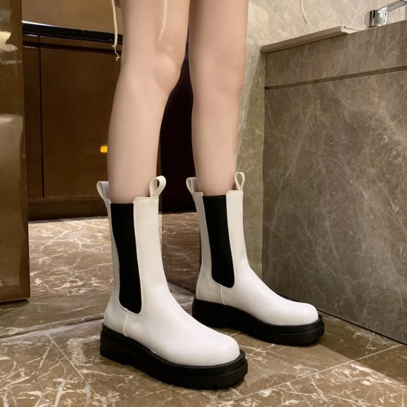 Womens Boots Autumn New Women's British Style Wild Platform Ankle Ladies Mid-tube Chelsea
Womens Boots Autumn New Women's British Style Wild Platform Ankle Ladies Mid-tube Chelsea