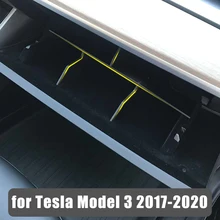 Car Copilot Storage Case Compartment Passenger Seat Organizer Glove Box Container Shelf Accessories For Tesla Model 3 2017-2020