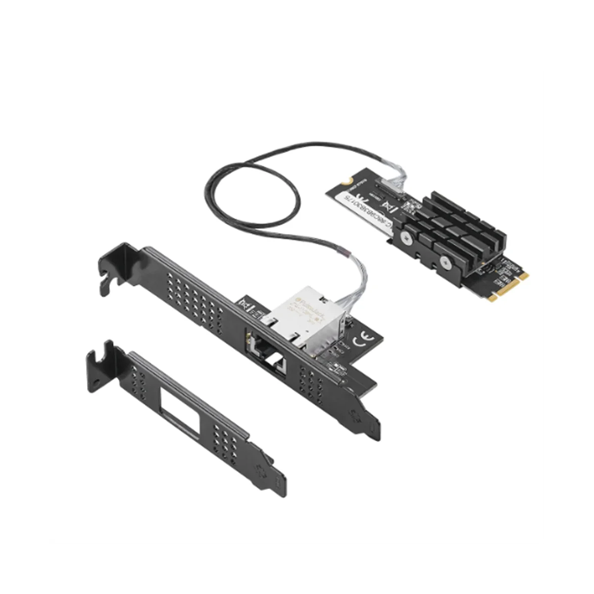 

Сетевые карты M.2 с одним портом 10 ГБ, 10-гигабитный адаптер Nic B Key M Key 10G/2,5G/1000M RJ45 сетевой адаптер, чип AQC107