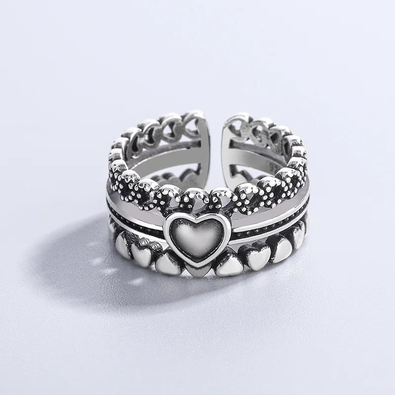 Retro Hollow Black Love Lace Chunky Silver Color Adjustable Index Finger Rings For Women Fashion Trendy Jewelry Gifts
Retro Hollow Black Love Lace Chunky Silver Color Adjustable Index Finger Rings For Women Fashion Trendy Jewelry Gifts