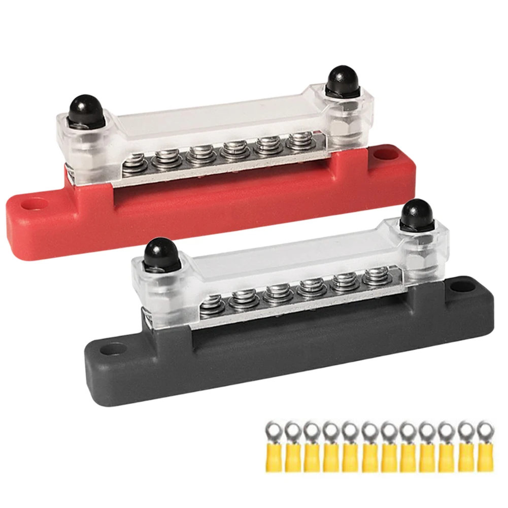 4 X M6 Positive Negative Terminals Bus Bar Power Distribution Block 150A 48V Terminal Studs for Car Boat Marine Trucks RV
4 X M6 Positive Negative Terminals Bus Bar Power Distribution Block 150A 48V Terminal Studs for Car Boat Marine Trucks RV