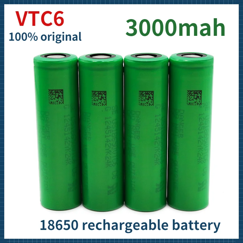 New Original 18650 Battery VTC6 3.7V 3000mAh 18650 Rechargeable Battery for Us18650 Vtc6 3000MAH 30A Lantern Toys Tools
New Original 18650 Battery VTC6 3.7V 3000mAh 18650 Rechargeable Battery for Us18650 Vtc6 3000MAH 30A Lantern Toys Tools