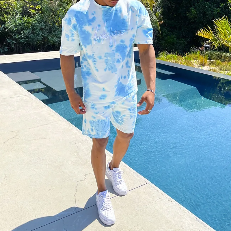 European and American summer men's tide brand color sports and leisure round neck shorts short-sleeved t-shirt summer dress
European and American summer men's tide brand color sports and leisure round neck shorts short-sleeved t-shirt summer dress