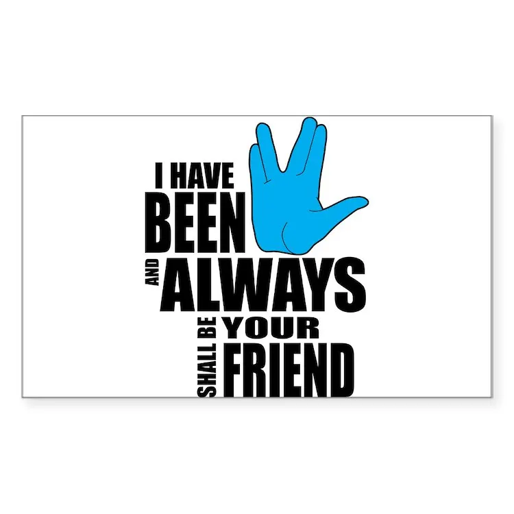 Наклейка «Spock Friend» (прямоугольная) прямоугольная для декора ноутбука, спальни, автомобиля, милый мультяшный модный чемодан для общественных мест
Наклейка «Spock Friend» (прямоугольная) прямоугольная для декора ноутбука, спальни, автомобиля, милый мультяшный модный чемодан для общественных мест