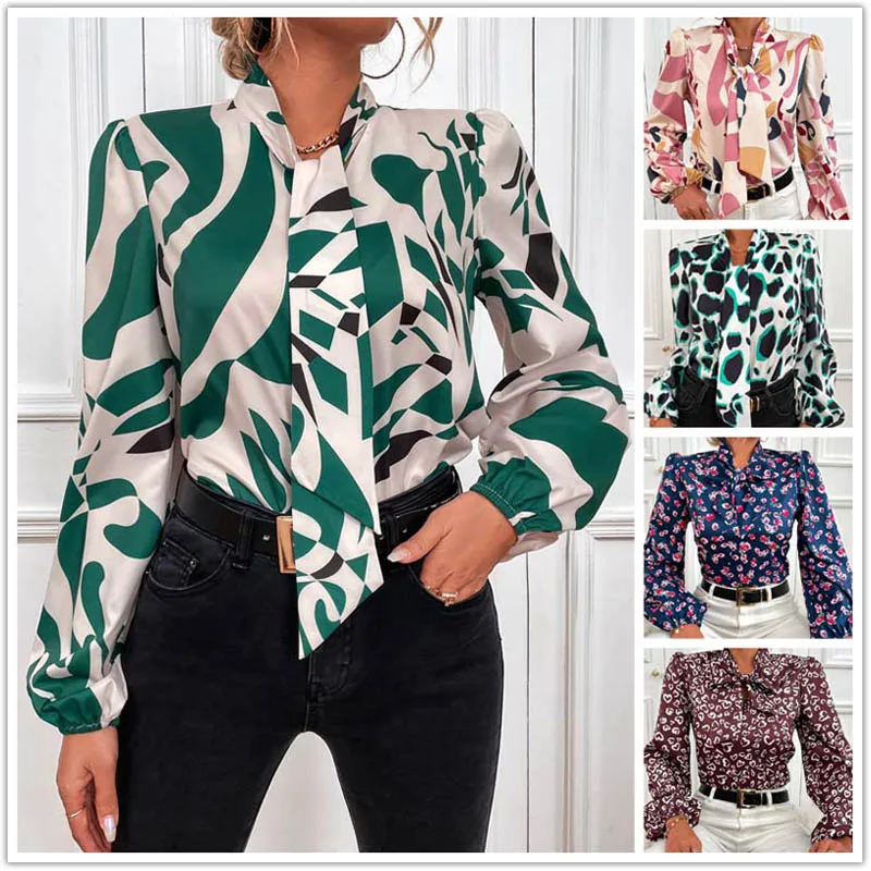 Women Lantern Sleeve Floral Printed Tie Knot Top Blouse Casual Spring Shirts Female V-neck Long Sleeve Blouse
Women Lantern Sleeve Floral Printed Tie Knot Top Blouse Casual Spring Shirts Female V-neck Long Sleeve Blouse