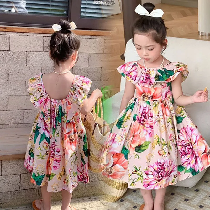 Colorful Flower Beach Dress for Girls 2022 Summer Kids Lotus Leaf Collar Princess Dresses 3-7 Years Vestidos Children Clothes
Colorful Flower Beach Dress for Girls 2022 Summer Kids Lotus Leaf Collar Princess Dresses 3-7 Years Vestidos Children Clothes