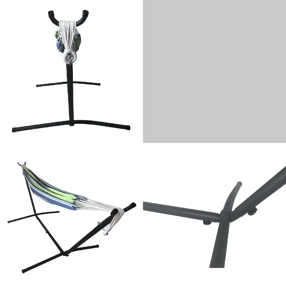 Fantastic Blue Striped Portable Metal Hammock Stand with Carrying Case for Outdoor and Poolside Relaxation.
Fantastic Blue Striped Portable Metal Hammock Stand with Carrying Case for Outdoor and Poolside Relaxation.