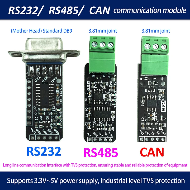 RS232 RS485 CAN в TTL адаптер последовательного порта связи для микроконтроллера MCU от 3 В