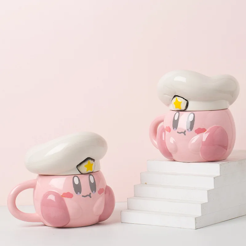 New 380ml cartoon pink expression cute chef hat ceramic mug with lid water cup coffee cup for girlfriend holiday creative gift 
New 380ml cartoon pink expression cute chef hat ceramic mug with lid water cup coffee cup for girlfriend holiday creative gift