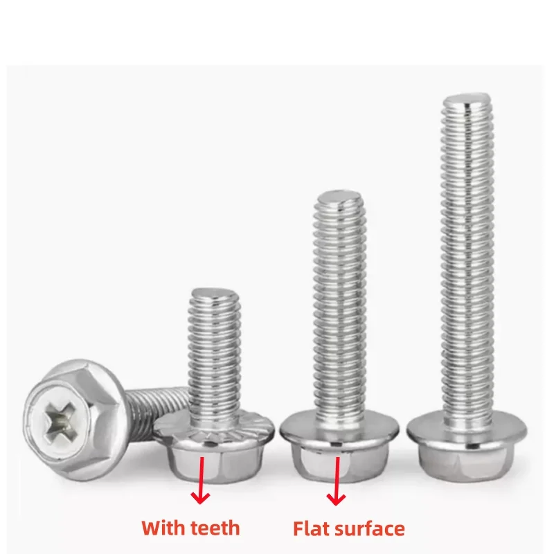 Болты фланцевые нержавеющая сталь M3-M8 5-60мм 
Болты фланцевые нержавеющая сталь M3-M8 5-60мм