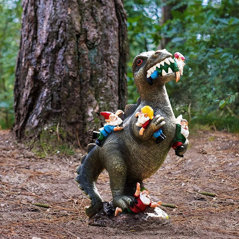 Large Resin Dinosaur Dwarf Figurine Statue Funny Lifelike Eating Gnome Animal Sculpture For Outdoor Home Garden Ornament
Large Resin Dinosaur Dwarf Figurine Statue Funny Lifelike Eating Gnome Animal Sculpture For Outdoor Home Garden Ornament