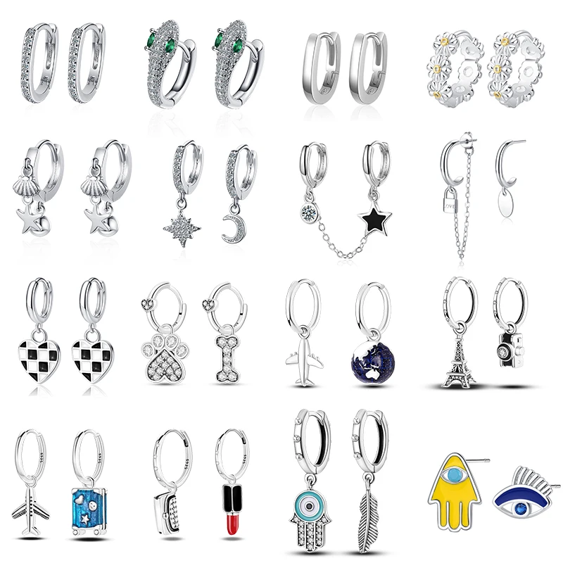 Trendy Hoops Earrings 925 Sterling Silver Circle Stud Earrings Zircon For Women Silver Original Fashion Wedding Jewelry
Trendy Hoops Earrings 925 Sterling Silver Circle Stud Earrings Zircon For Women Silver Original Fashion Wedding Jewelry