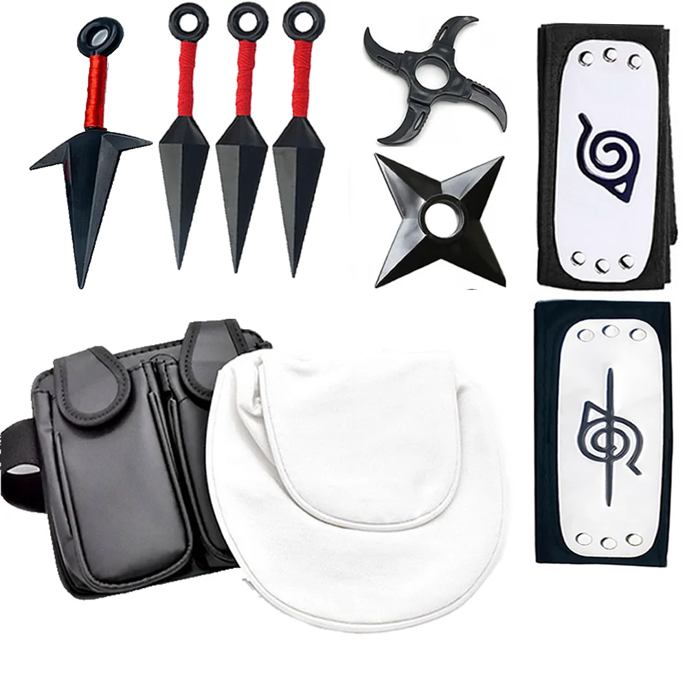 Anime Naruto Accessories 6pcs SET Cosplay Weapon Prop Ninja Bag Kunai Headbands Shuriken Action Figure Akatsuki Itachi Kid Gifts
Anime Naruto Accessories 6pcs SET Cosplay Weapon Prop Ninja Bag Kunai Headbands Shuriken Action Figure Akatsuki Itachi Kid Gifts