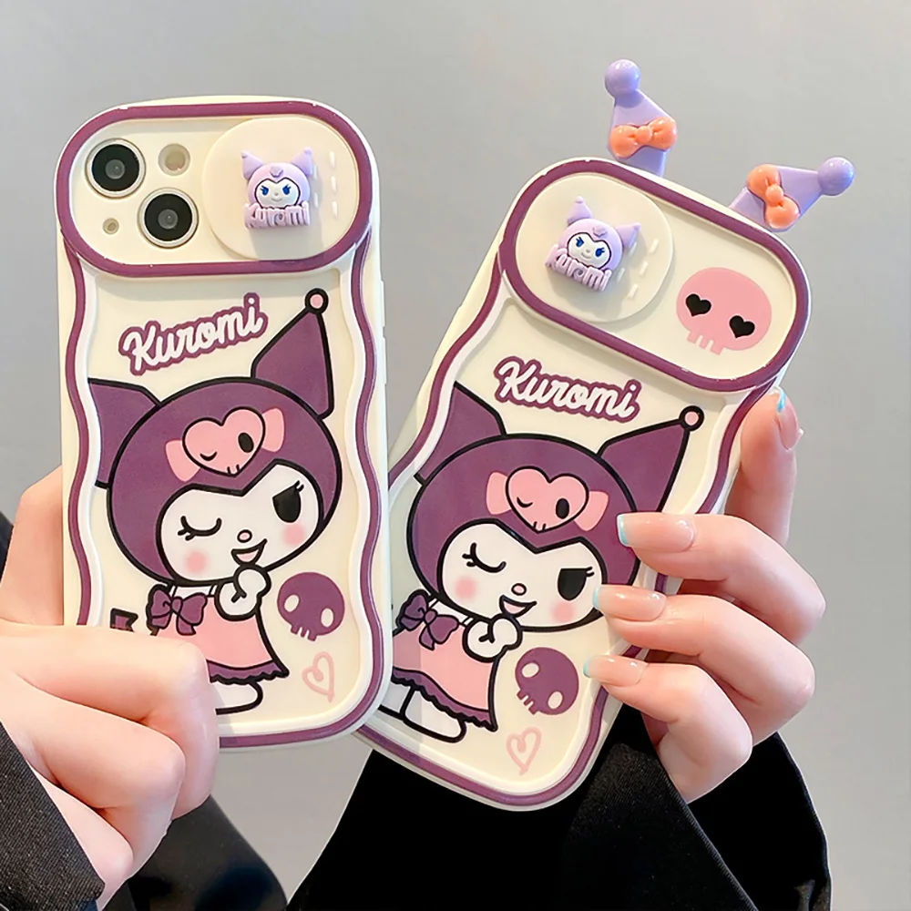 3D Cartoon Sanrio Kuromi Luxury Sliding Window Phone Case For iPhone 14 13 12 11 Pro Max 14 Pro Girl Anti-drop Back Cover Funda
3D Cartoon Sanrio Kuromi Luxury Sliding Window Phone Case For iPhone 14 13 12 11 Pro Max 14 Pro Girl Anti-drop Back Cover Funda